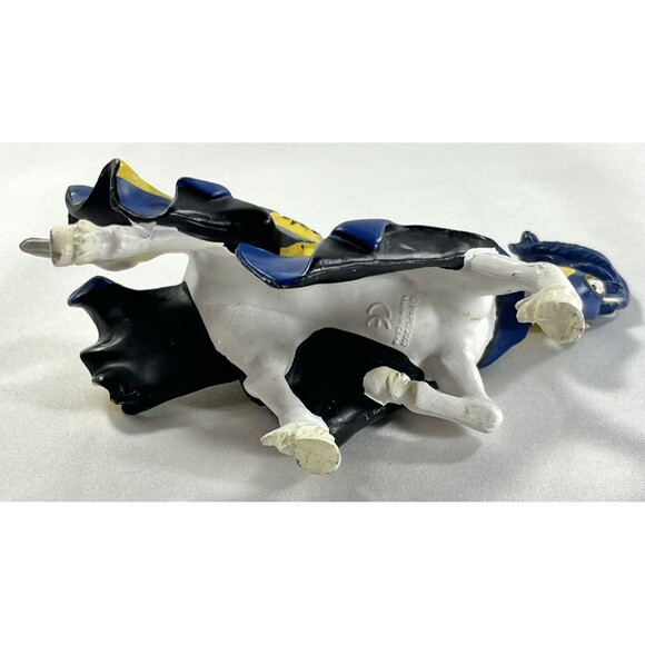 2002 Papo Medieval Knight Blue and Gold Jousting Horse Vintage Toy - Picture 9 of 10